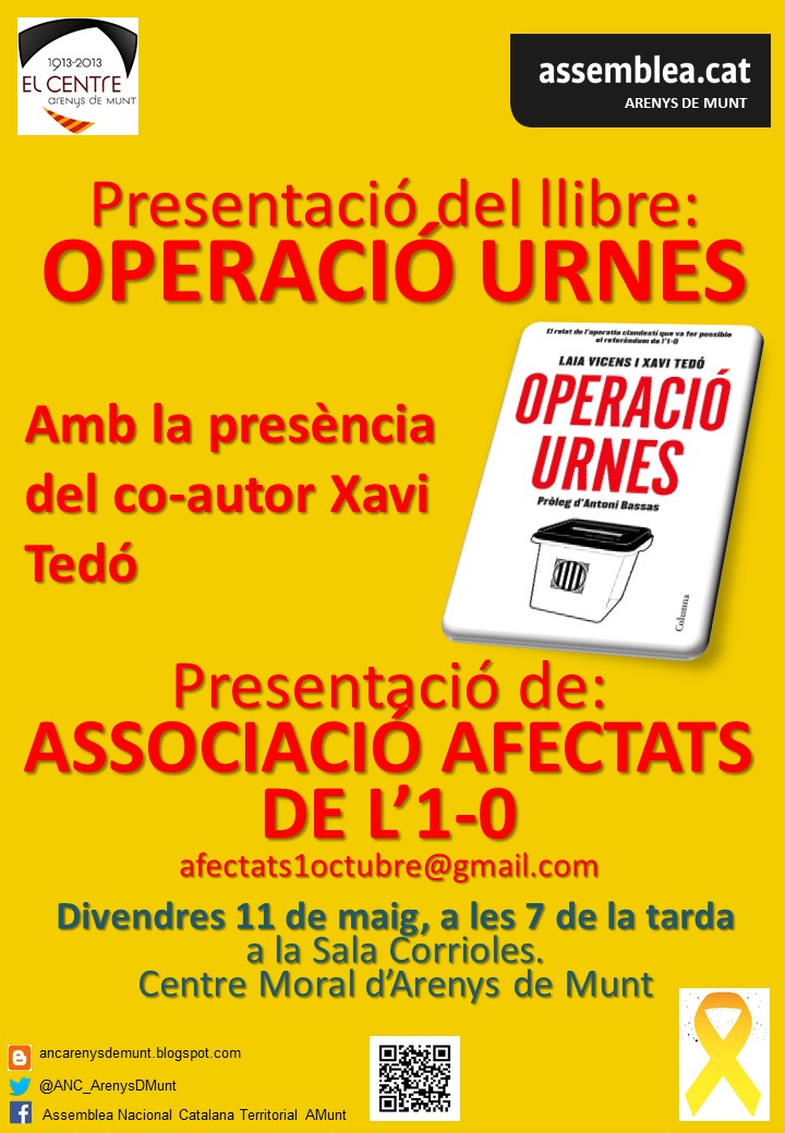 Presentació del llibre "Operació urnes" i "Associació Afectats de l'1-O"