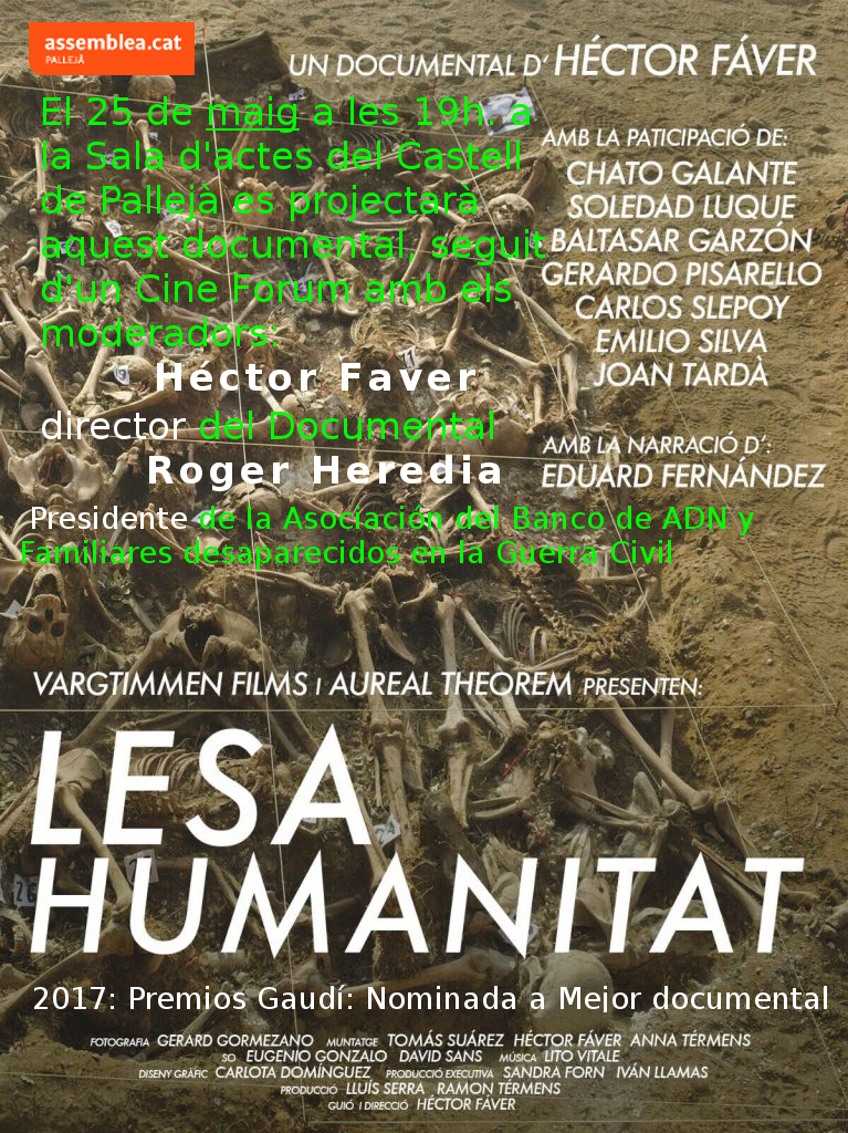 Pallejà - Cine Forum: "Lesa Humanidad"