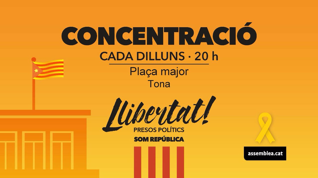 Tona - Concentració "Llibertat presos polítics"
