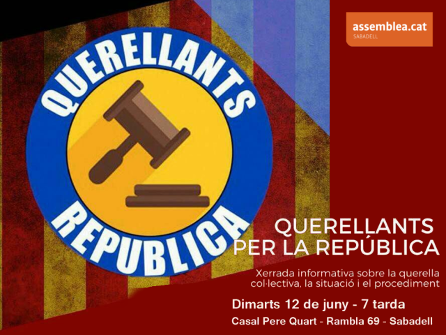 Sabadell - Presentació dels Querellants per la República