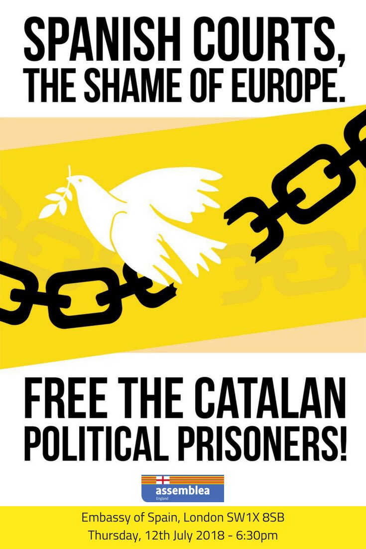 Spanish courts, the shame of Europe. Free the catalan political prisoners!