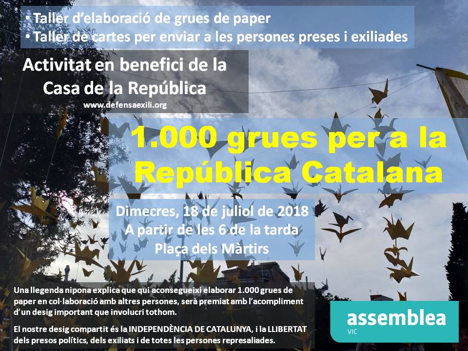 Vic - 1.000 grues per a la República Catalana