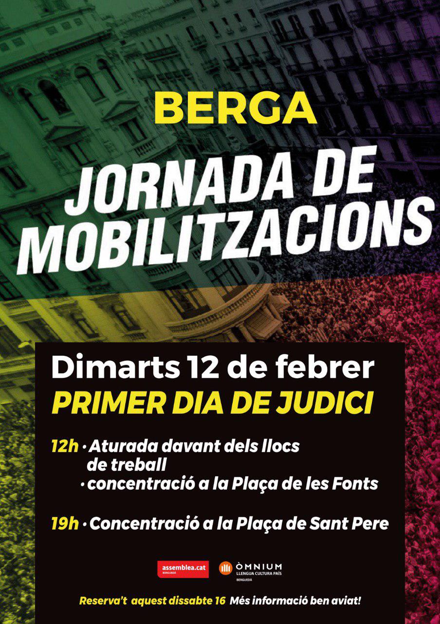 Jornada de mobilitzacions 12 de febrer a Berga