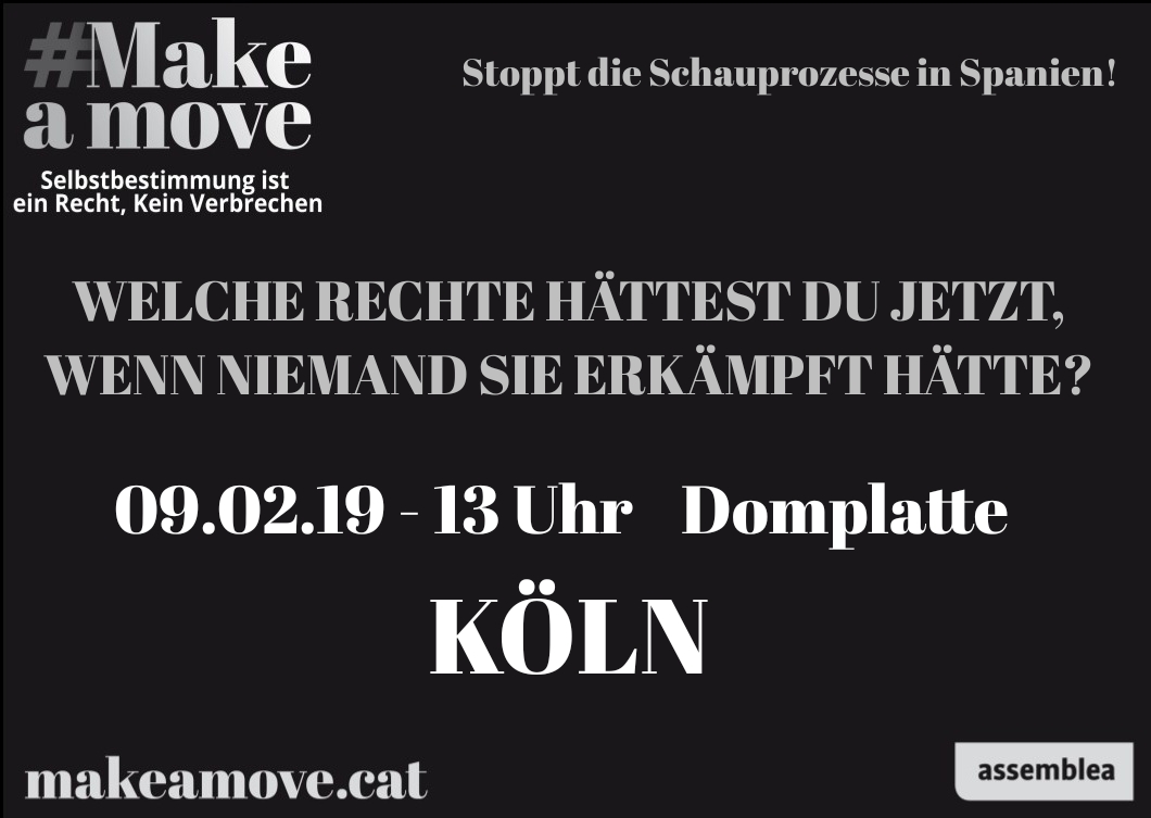 Manifestació a Colònia #Makeamove