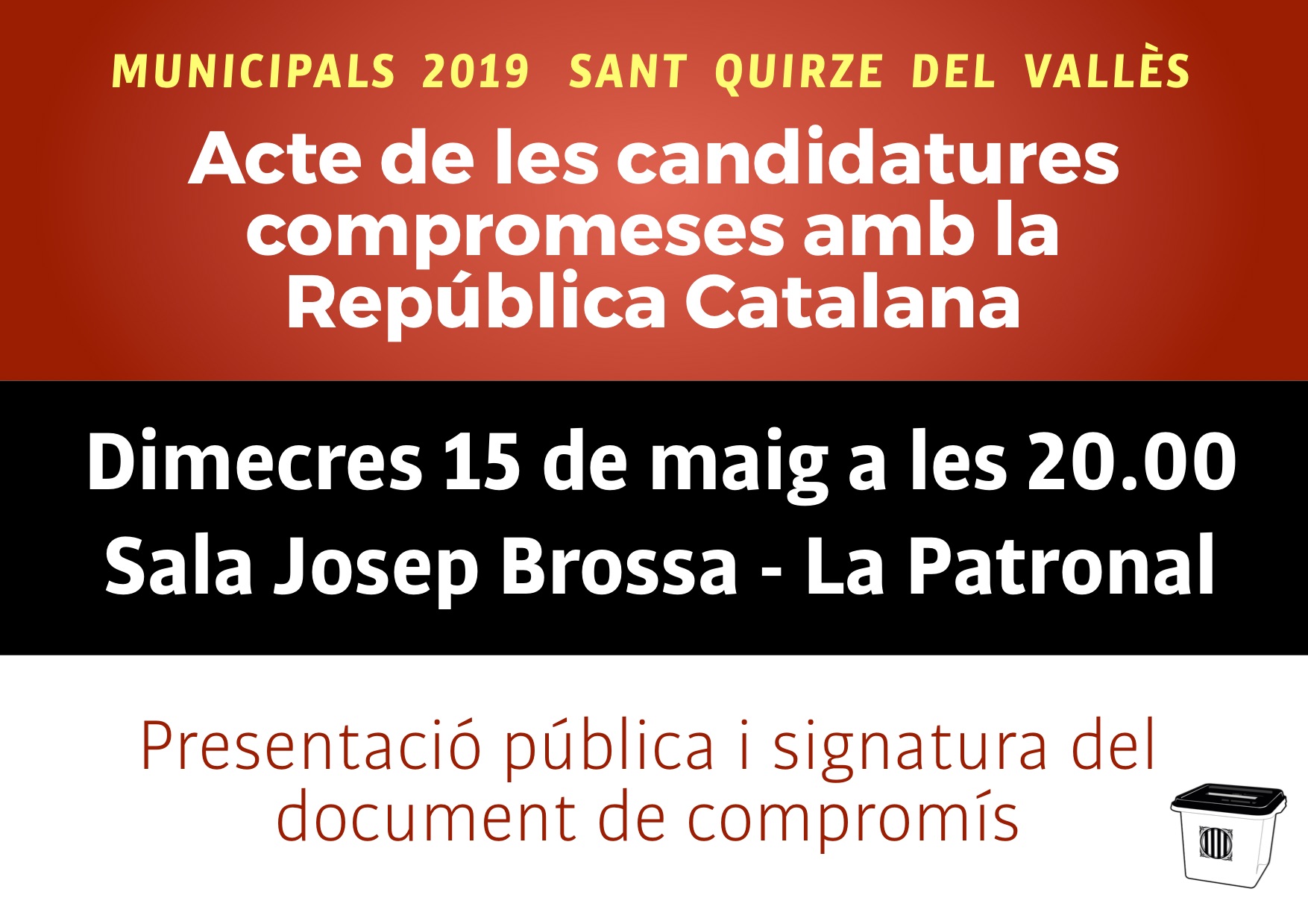 Acte de les candidatures municipals compromeses amb la República Catalana