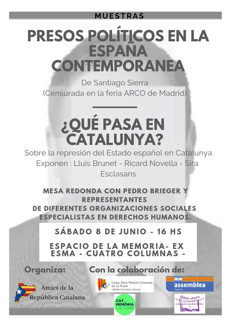 Inauguració de l'exposició de l'obra "Presos polítics en l'Espanya contemporània", de Santiago Sierra, a Buenos Aires