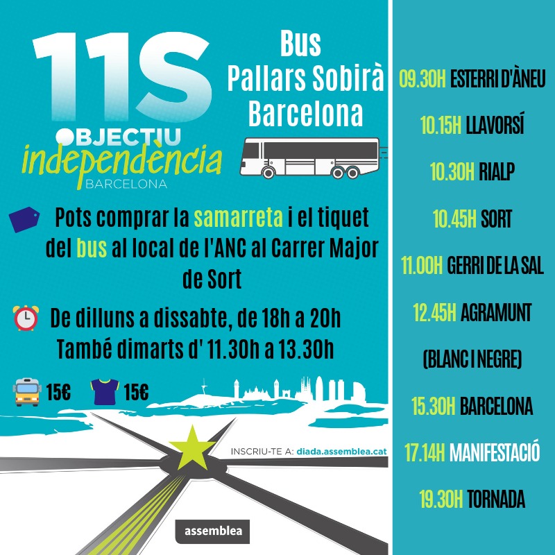 Venda tiquets bus i samarretes Pallars Sobirà