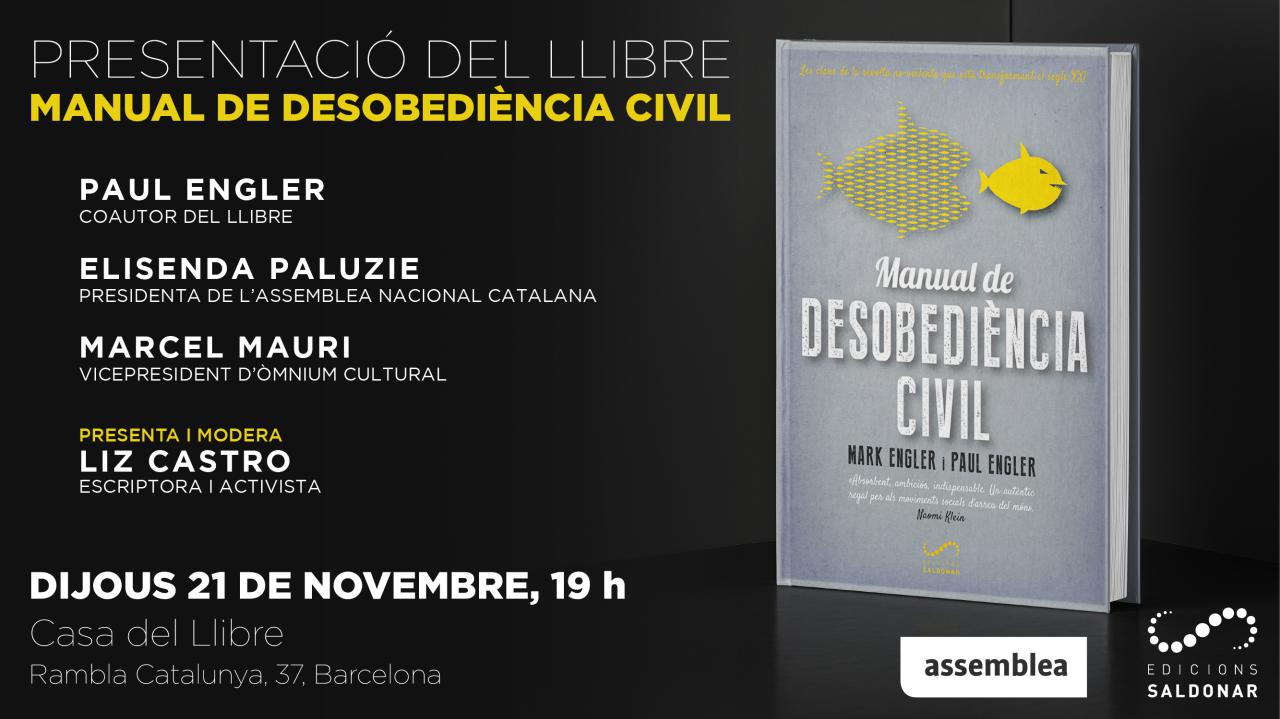 Presentació del llibre "Manual de desobediència civil"