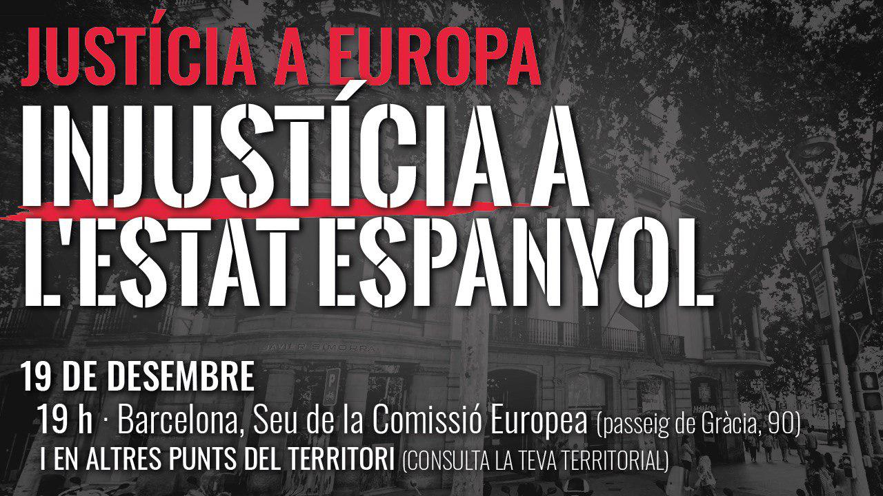 Justícia a Europa, injustícia a l'Estat espanyol!