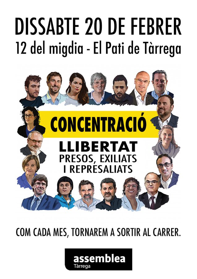 Concentració per la llibertat dels presos i exiliats polítics