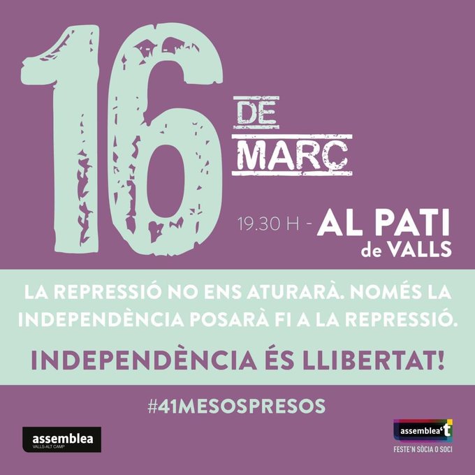 Independència és llibertat #41MESOSPRESOS