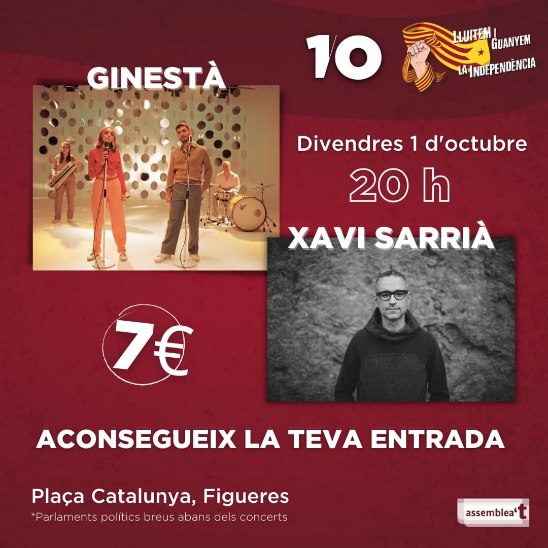 Concert a Figueres amb Ginestà i Xavi Sarrià (No s'apaguen les estreles)