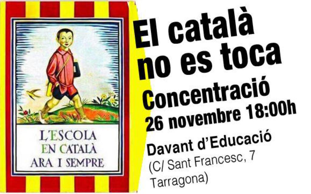 Concentració "El català no es toca"