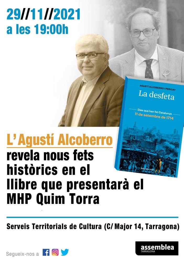 Presentació del llibre d'Agustí Alcoberro "La desfeta"