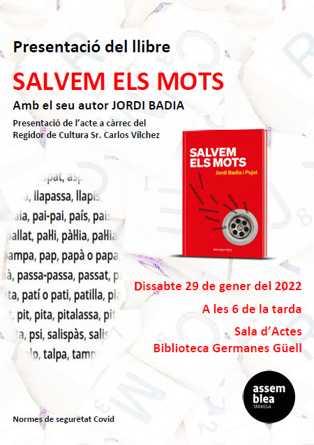 Presentació del llibre "Salvem els mots", de Jordi Badia