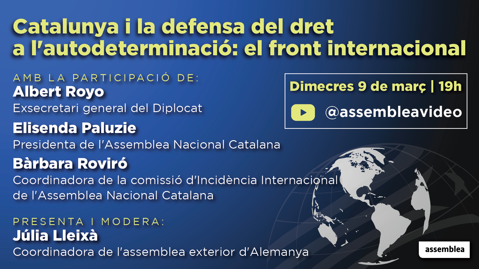 Catalunya i la defensa del dret a l'autodeterminació: el front internacional