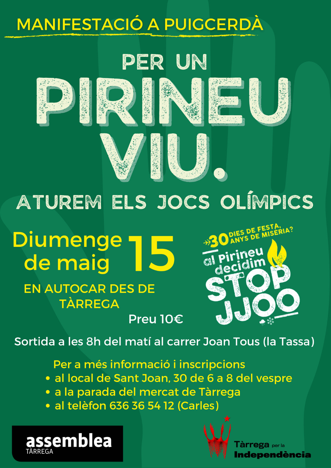 Manifestació contra els JJOO a Puigcerdà