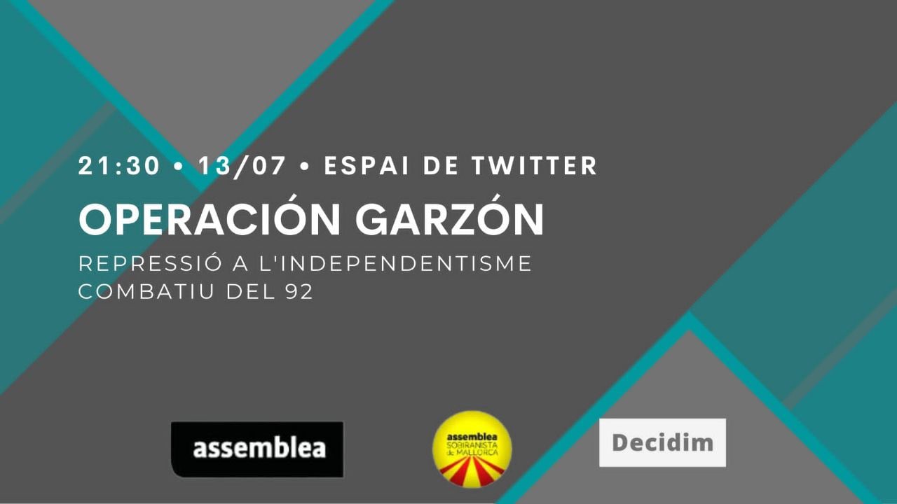 Operación Garzón - debat amb Decidim i Assemblea de Mallorca