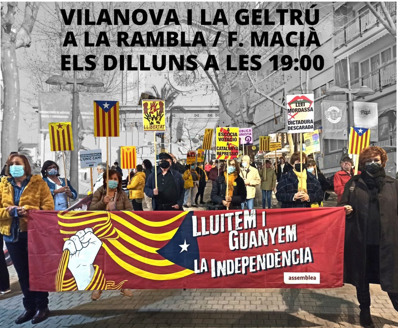 Concentració setmanal a Vilanova i la Geltrú