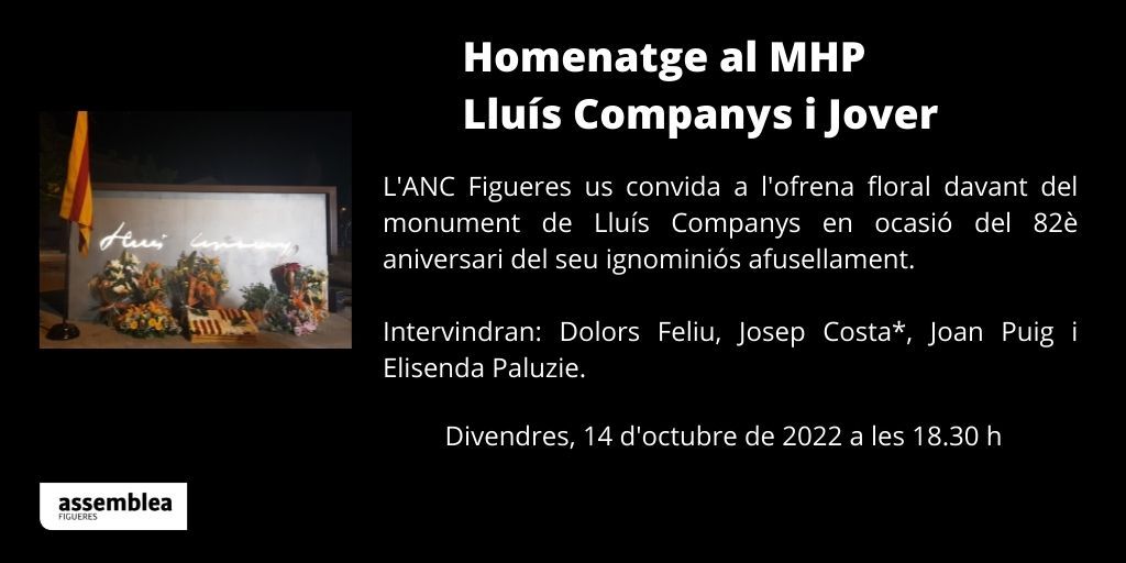 Homenatge al MHP Lluís Companys i Jover