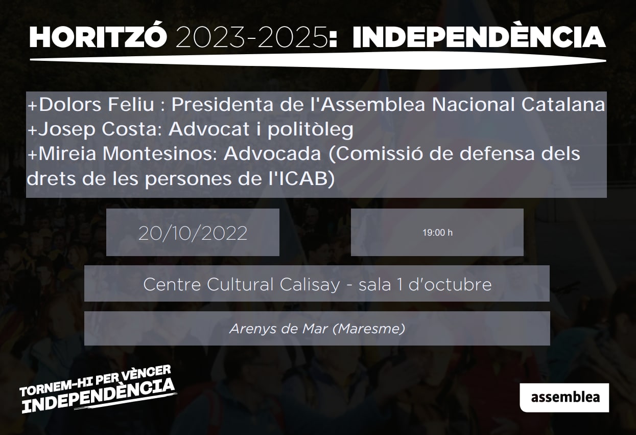 Xerrada Horitzó 2023-2025: Independència