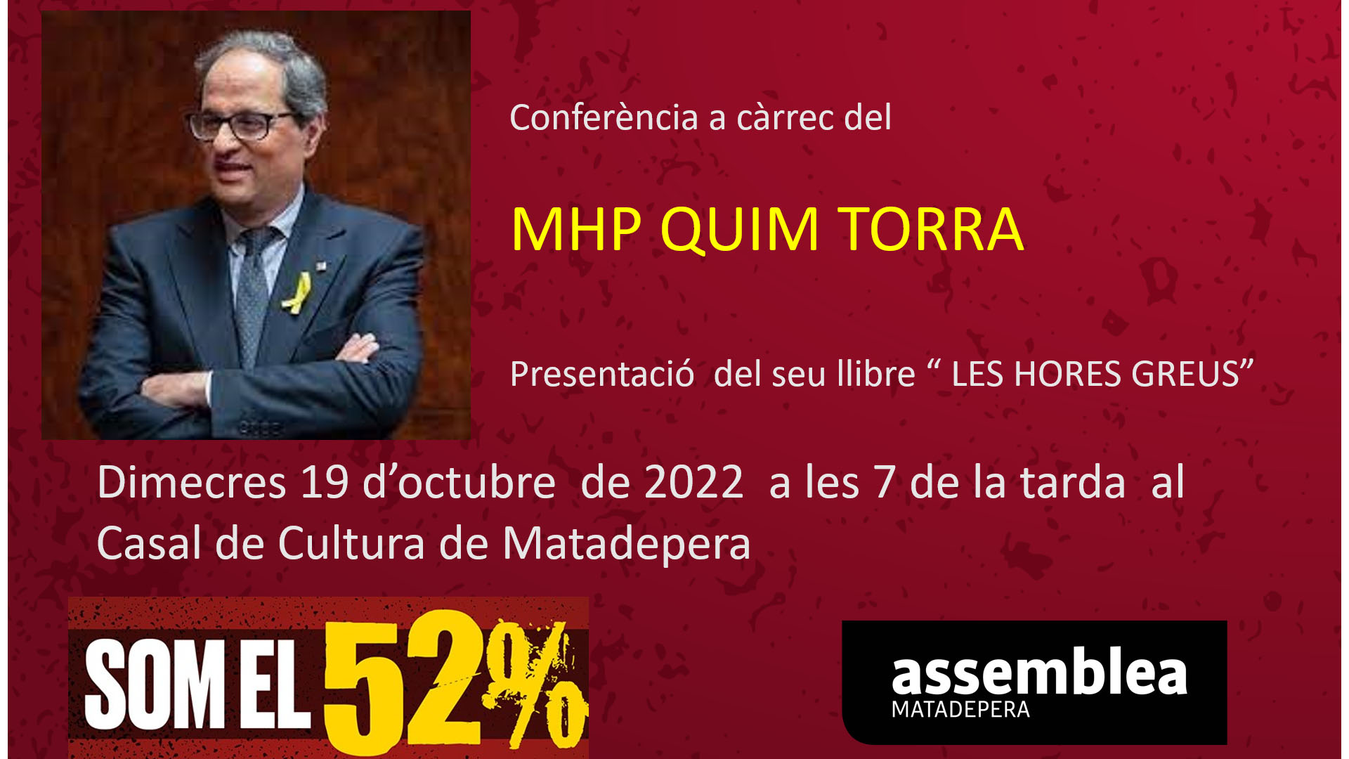 Conferència del MHP Quim Torra