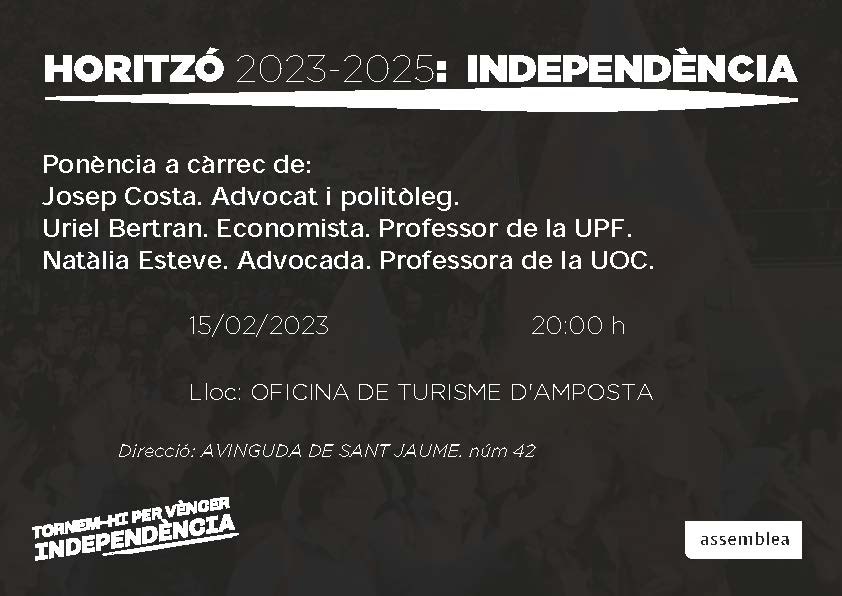 Horitzó 2023-2025: Independència // Amposta