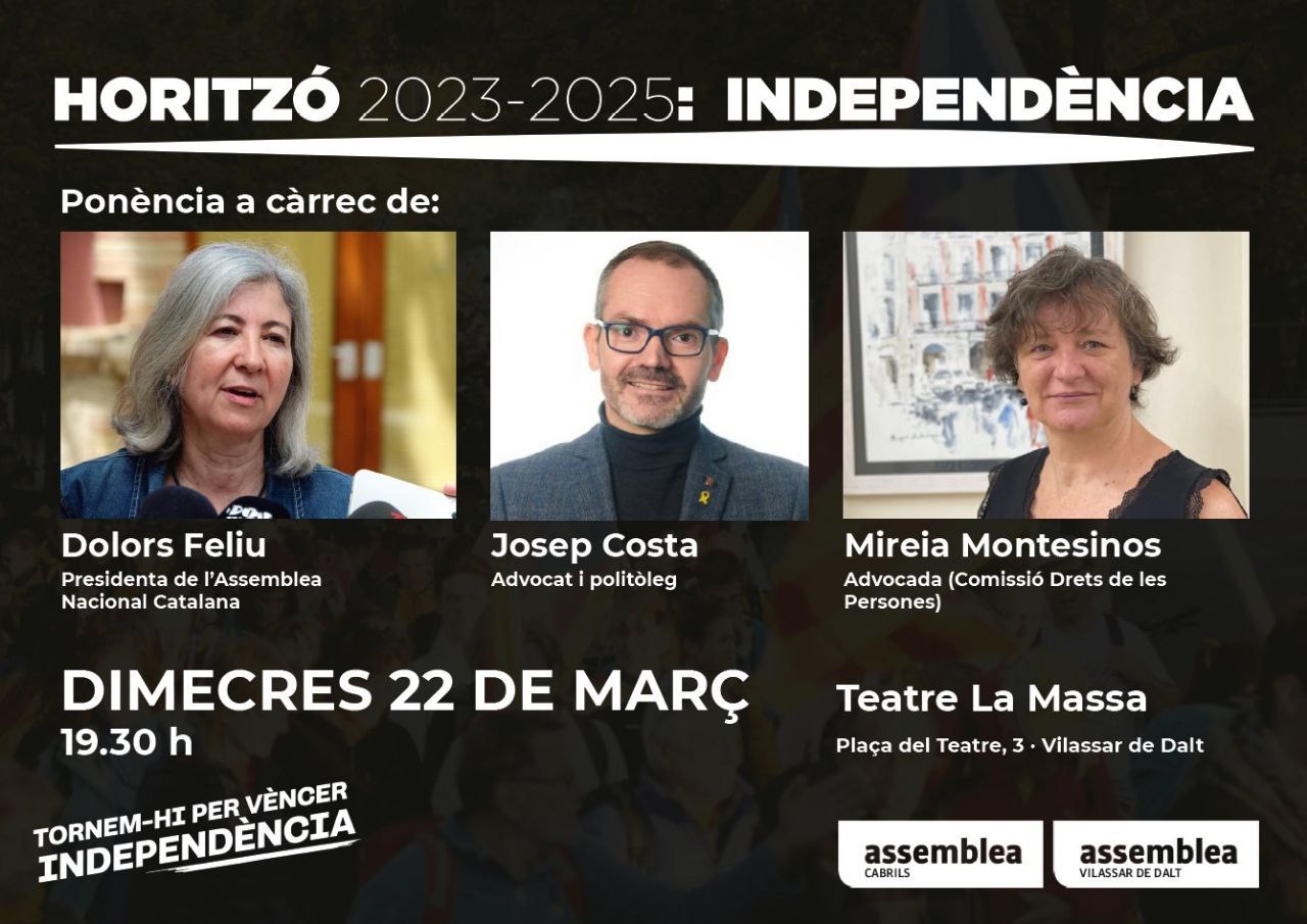 Horitzó 2023-2025: Independència // Vilassar de Dalt