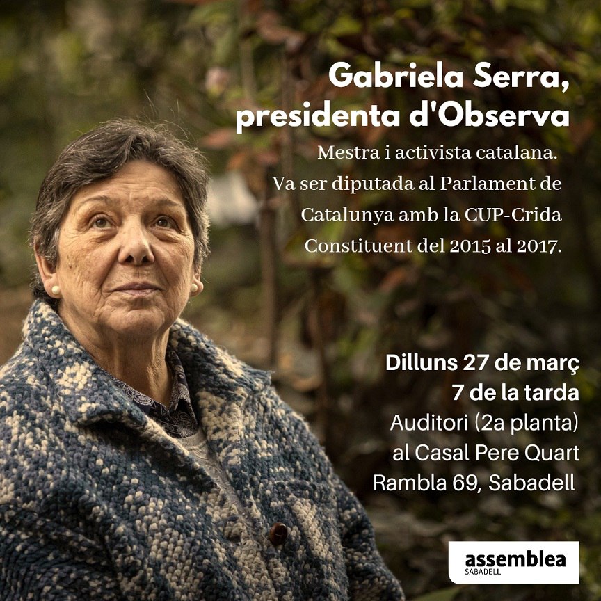 Gabriela Serra, Presidenta d'Observa