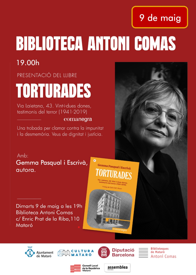 Presentació del llibre TORTURADES