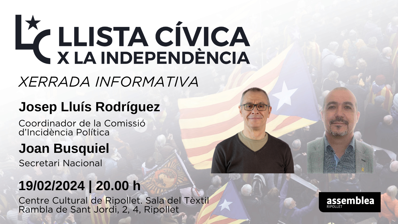 Ripollet | Xerrada informativa sobre la Llista Cívica per la Independència