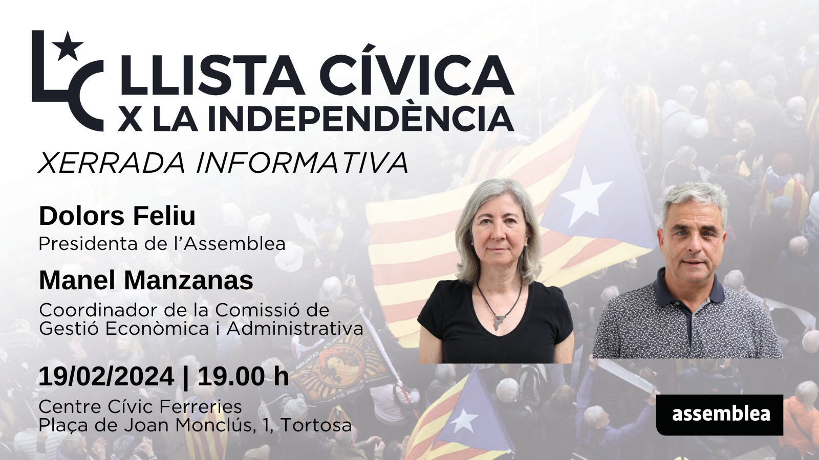 Tortosa | Xerrada informativa sobre la Llista Cívica per la Independència