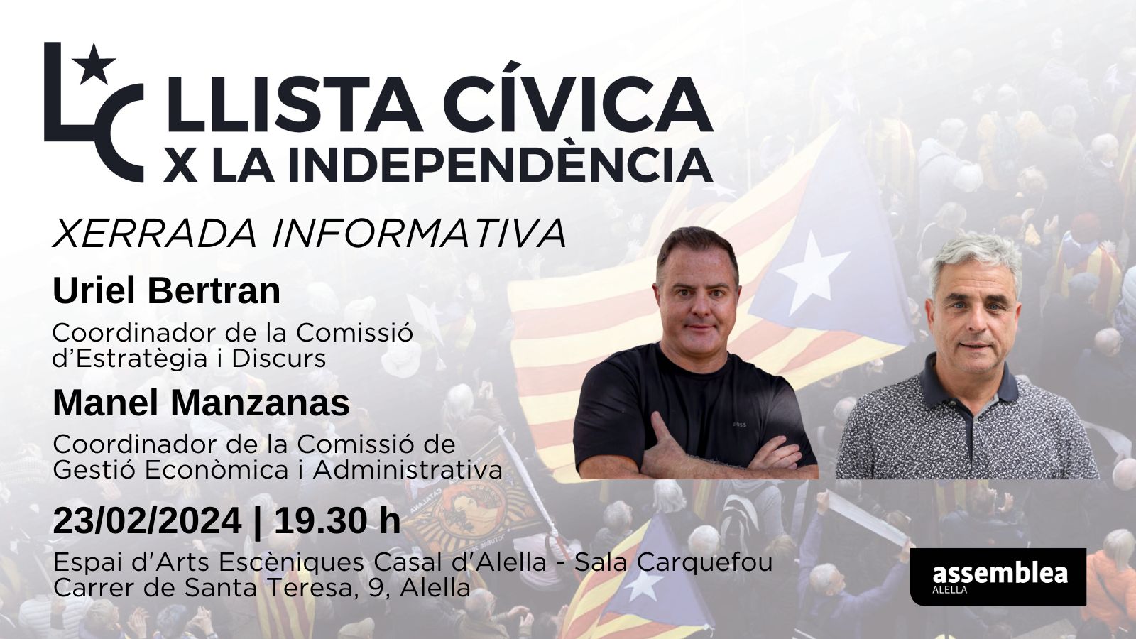 Alella | Xerrada informativa sobre la Llista Cívica per la Independència