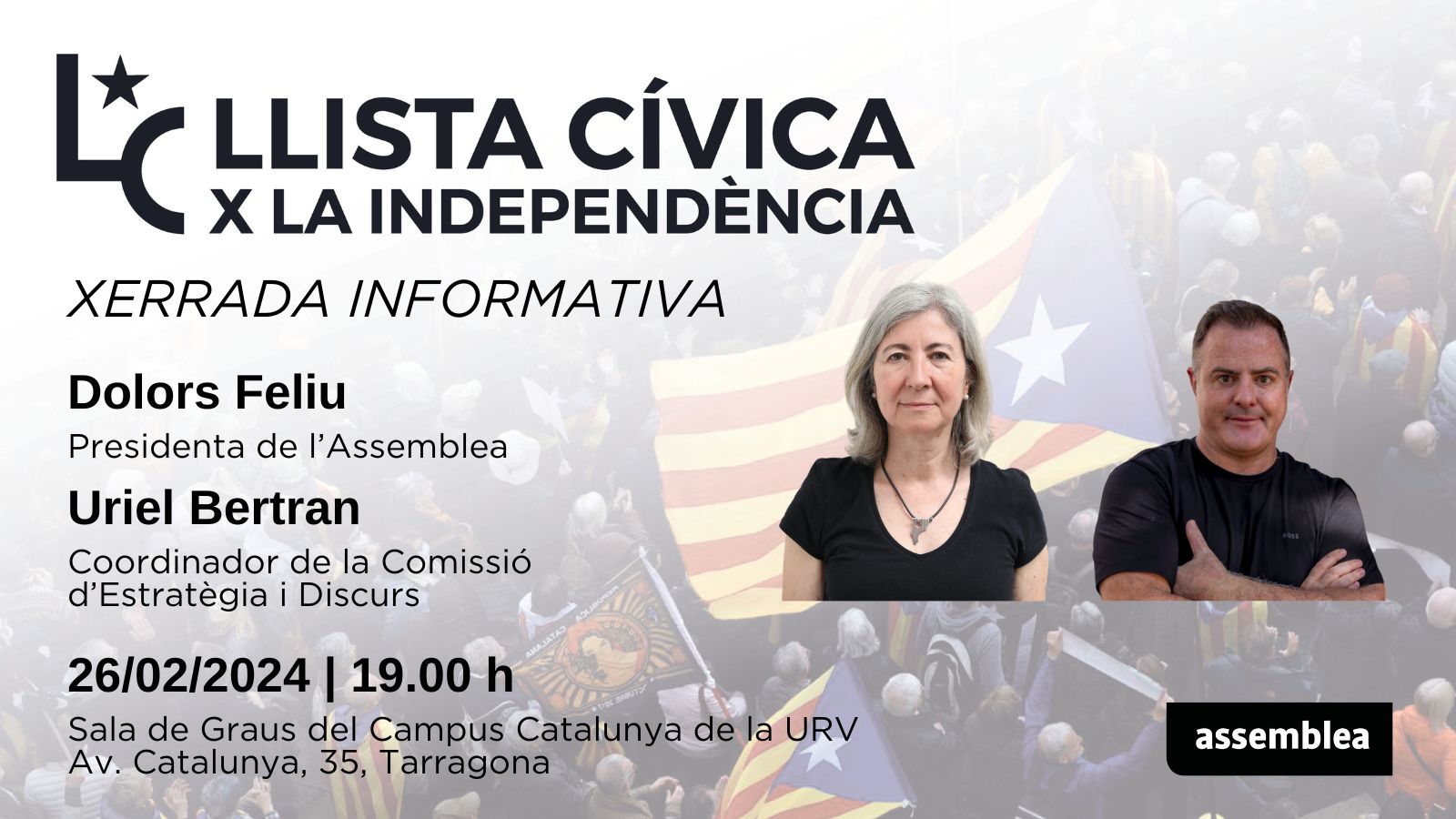 Tarragona | Xerrada informativa sobre la Llista Cívica per la Independència