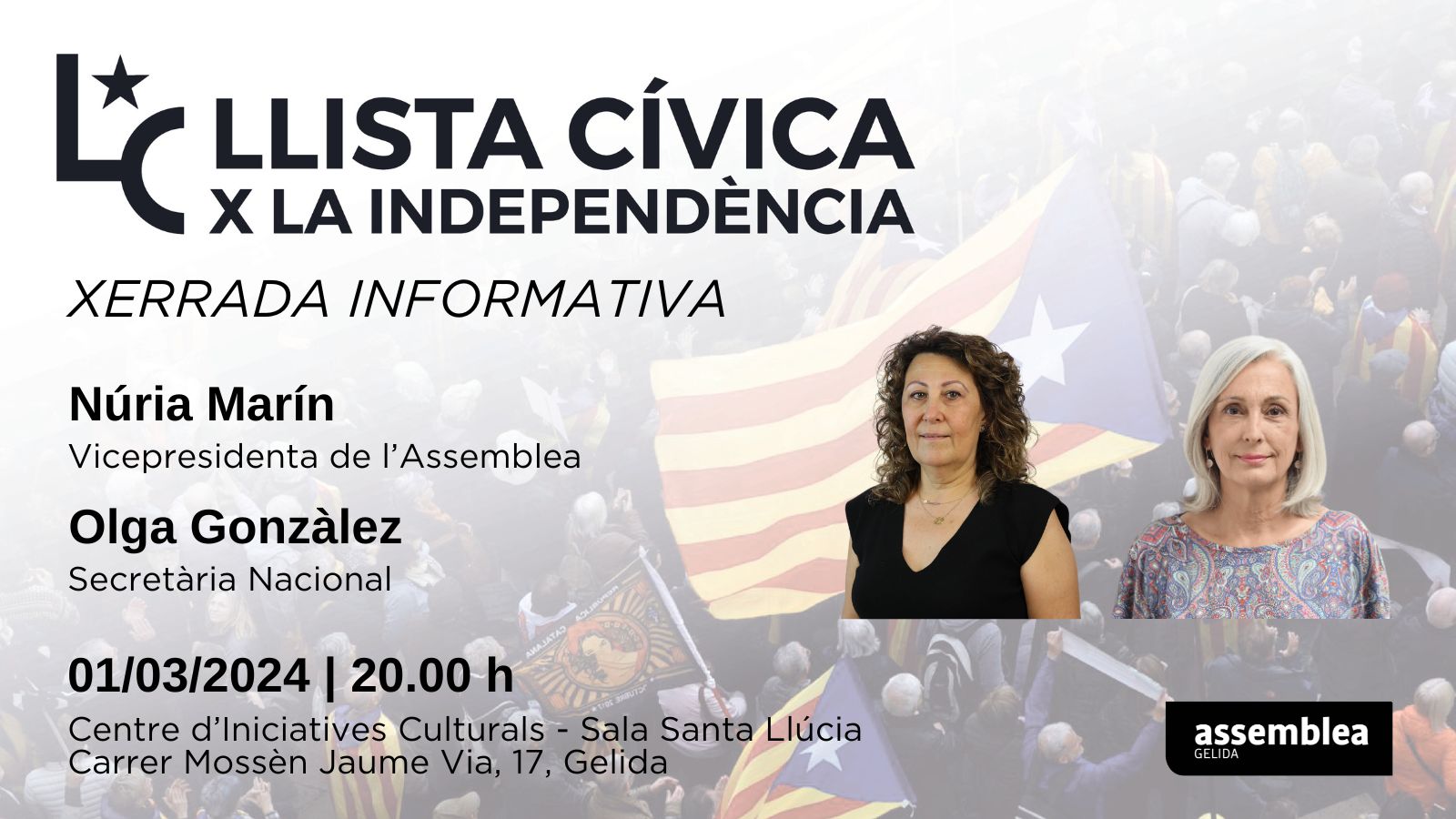 Gelida | Xerrada informativa sobre la Llista Cívica per la Independència