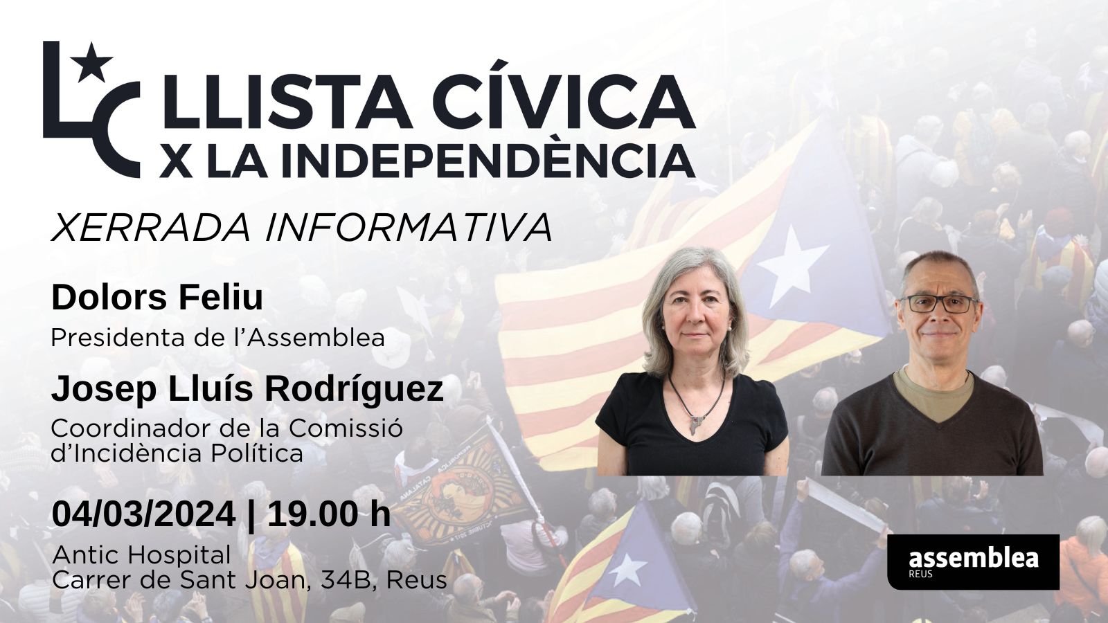 Reus | Xerrada informativa sobre la Llista Cívica per la Independència