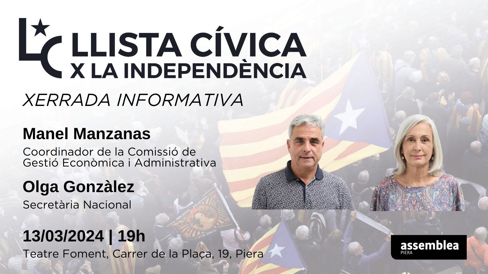 Piera | Xerrada informativa sobre la Llista Cívica per la Independència