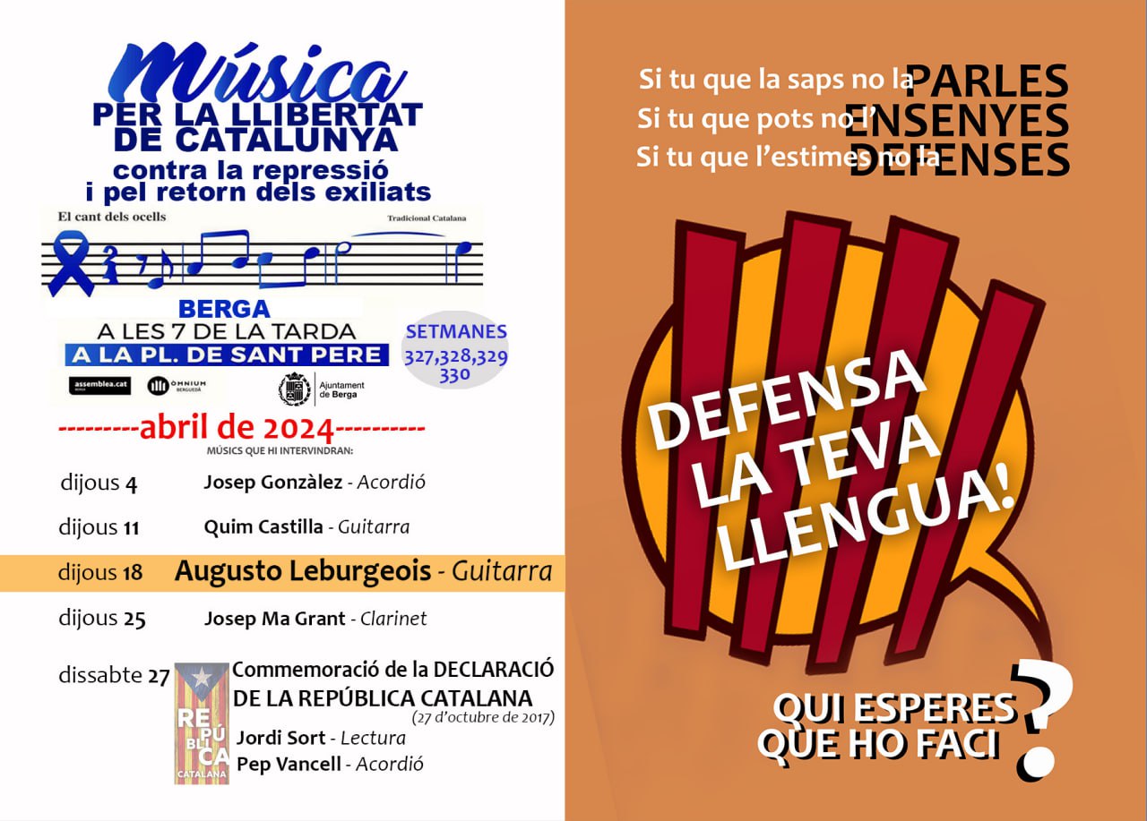 Música per la Llibertat de Catalunya, programa mensual