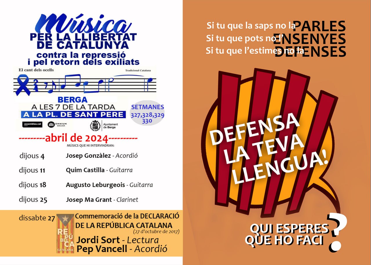 Música per la llibertat de Catalunya, programa mensual