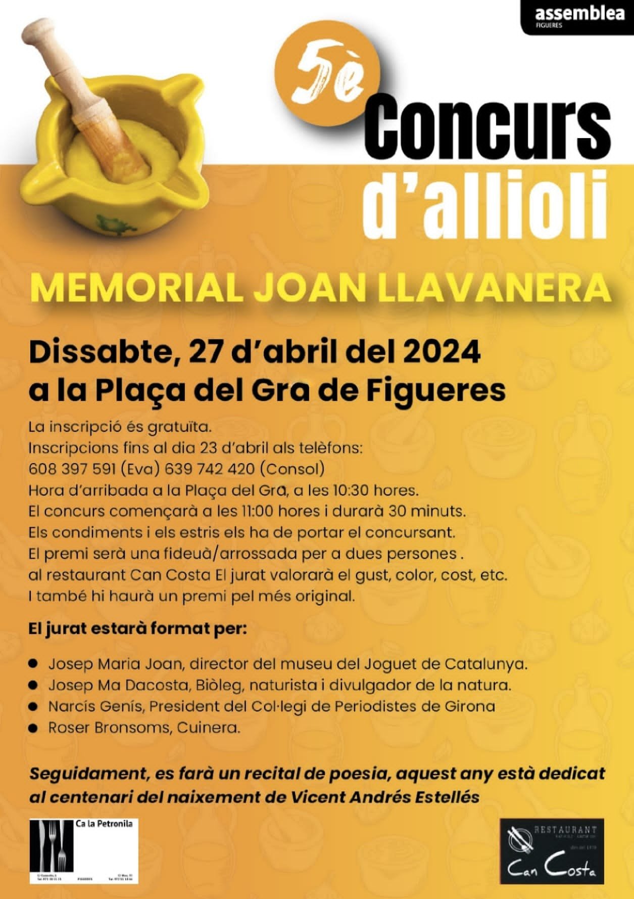 5è Concurs d'allioli. Memorial Joan Llavanera